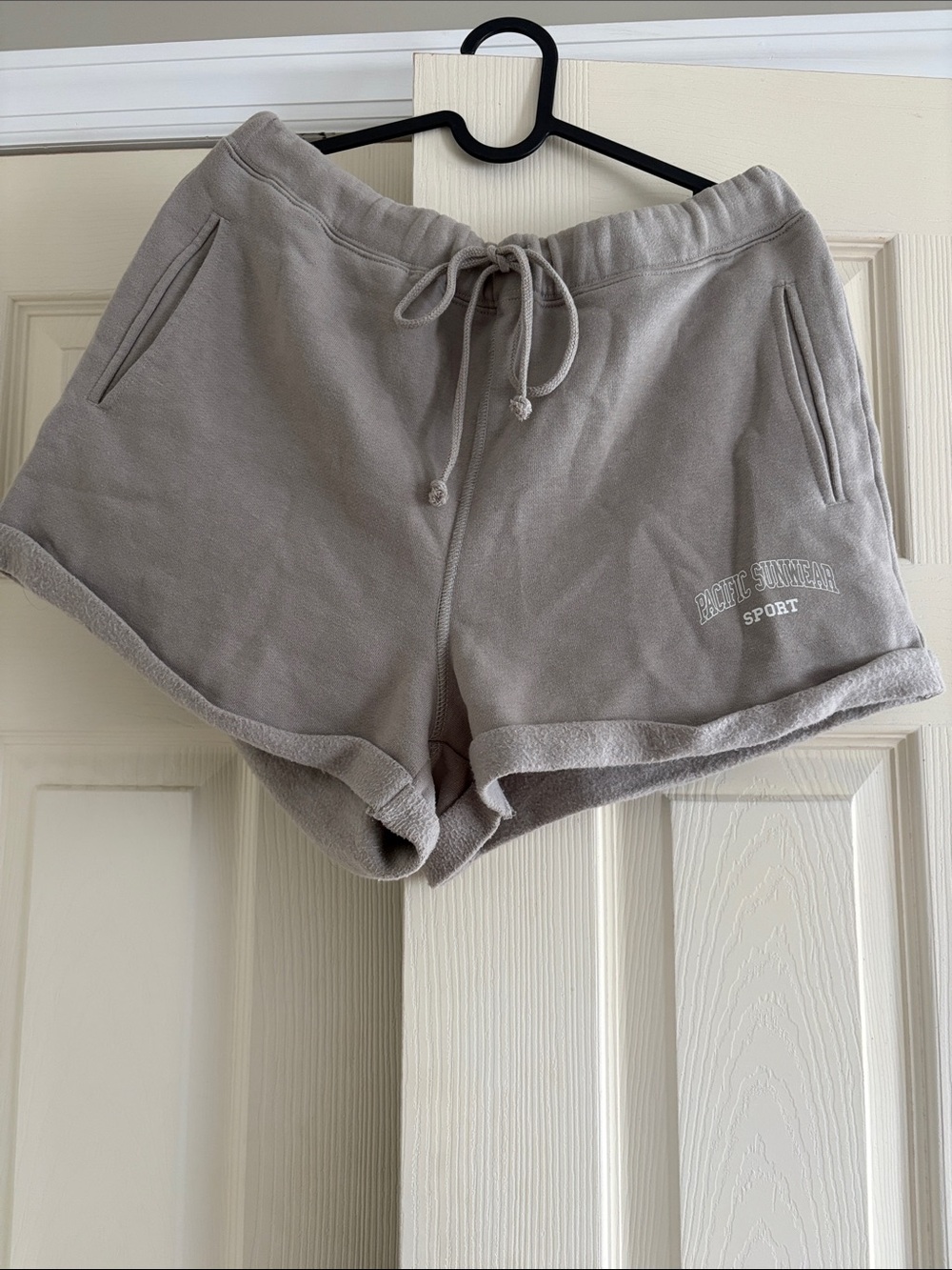 PacSun Light Gray Terry Drawstring Sport Shorts